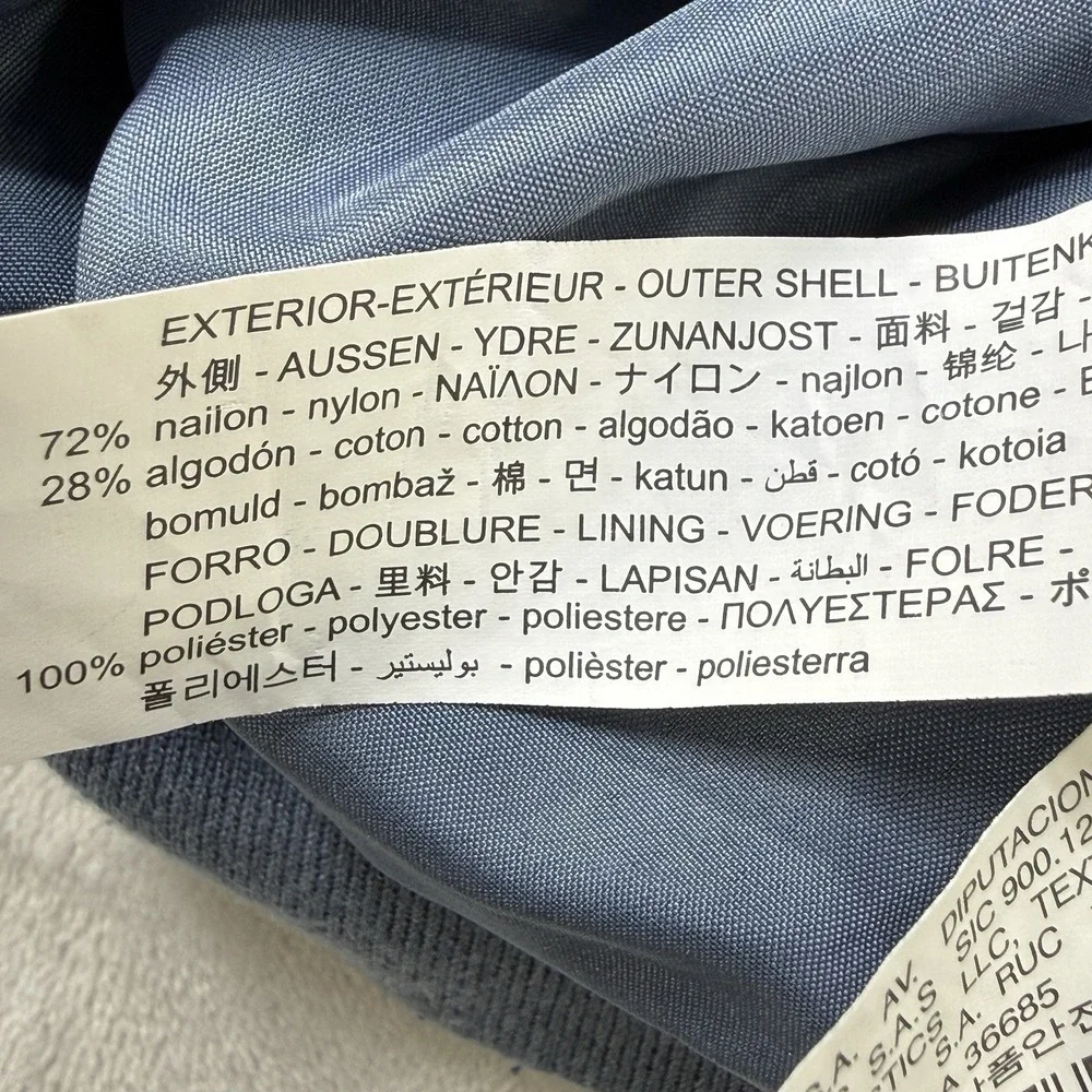 Zara Blue Bomber Jacket Mens Small Lightweight Zip Front Rib Trim Utility‎ Coat